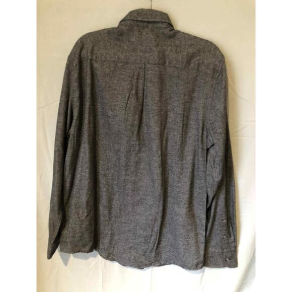 Chaps Performance Flannel Solid Dark Gray Retains Heat/Wicks Moisture NEW sz L - Picture 5 of 10